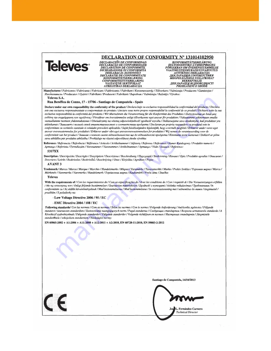 Televes avant 3 User Manual Download Page 26