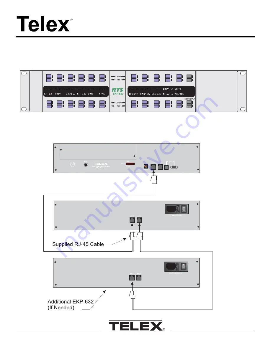 Telex EKP-632 Installation Manual Download Page 1