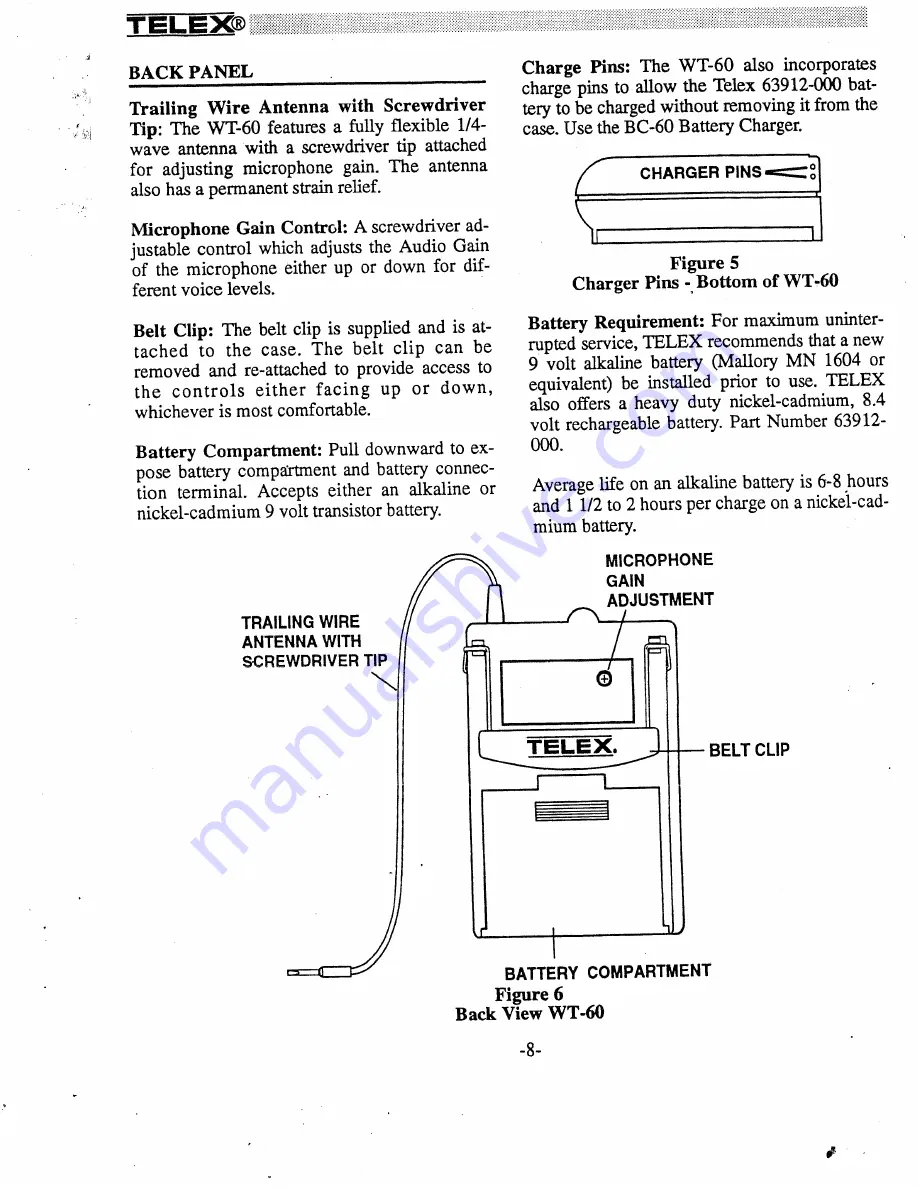 Telex FMR-100 Operating Instructions Manual Download Page 11