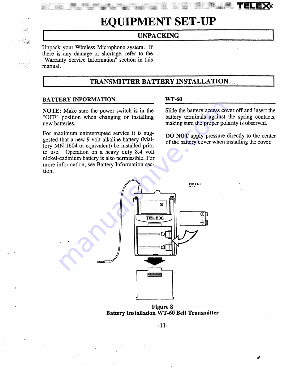 Telex FMR-100 Скачать руководство пользователя страница 14