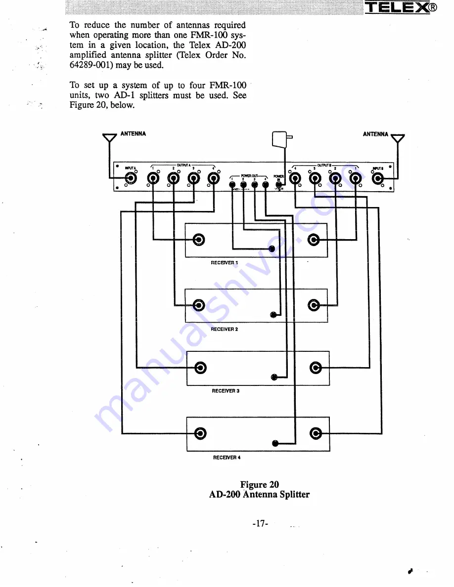 Telex FMR-100 Скачать руководство пользователя страница 20