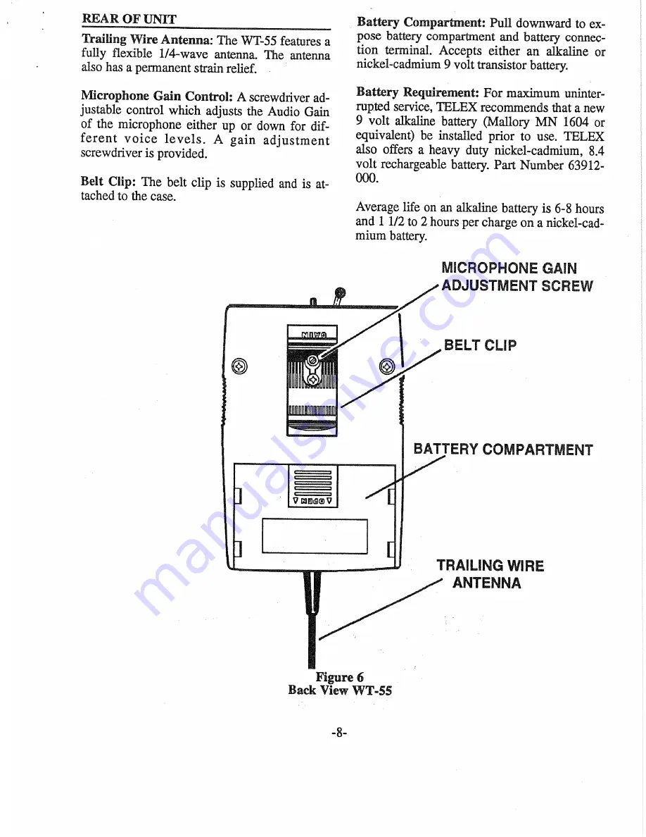 Telex FMR-70 Operating Instructions Manual Download Page 11