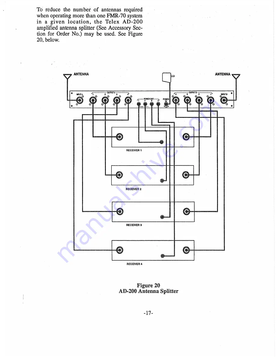 Telex FMR-70 Operating Instructions Manual Download Page 20