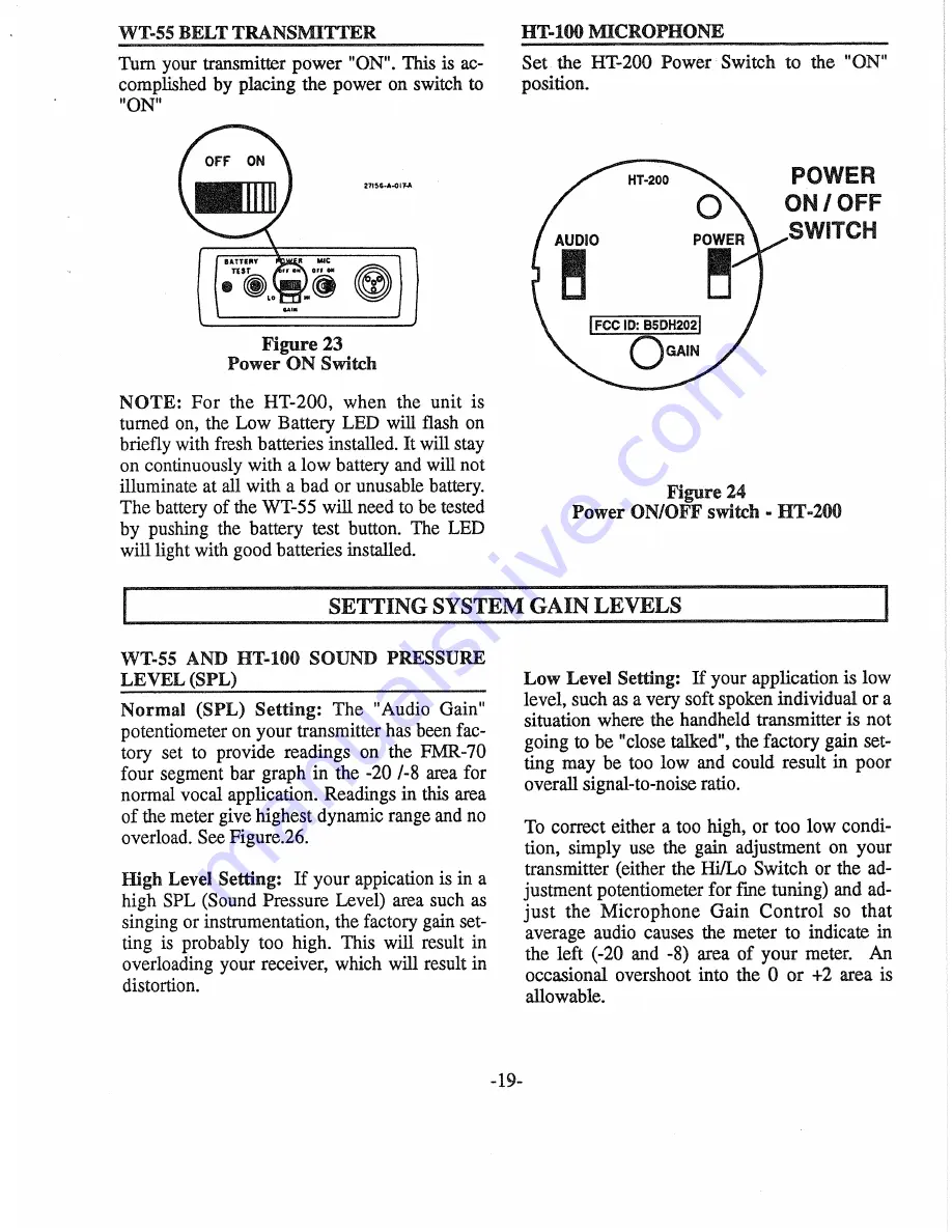 Telex FMR-70 Operating Instructions Manual Download Page 22