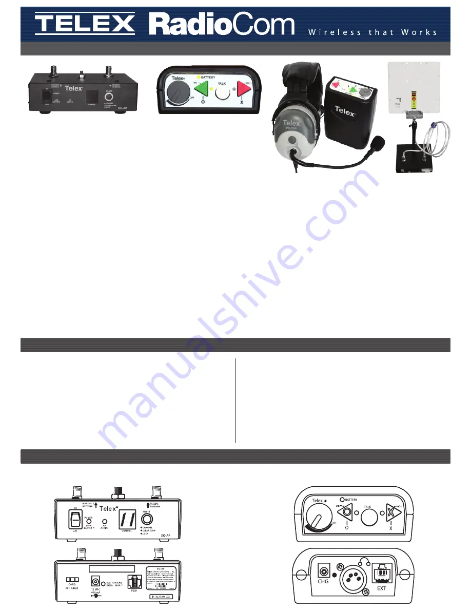 Telex Legacy XO-1 Specification Sheet Download Page 1