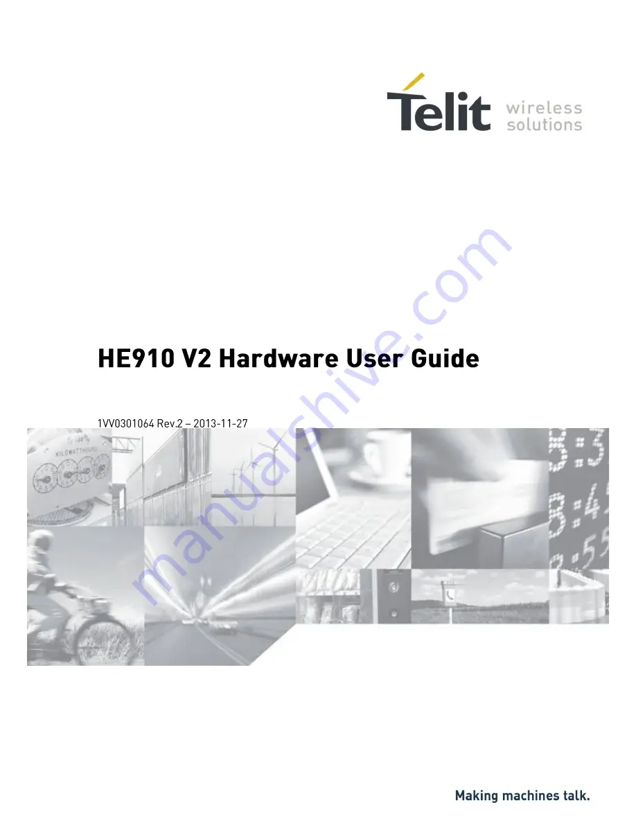 Telit Wireless Solutions HE910-EU V2 Hardware User'S Manual Download Page 1