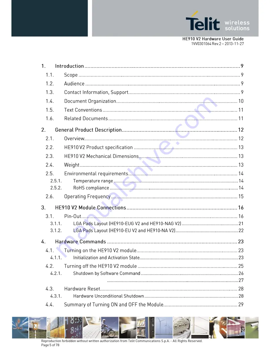 Telit Wireless Solutions HE910-EU V2 Скачать руководство пользователя страница 5