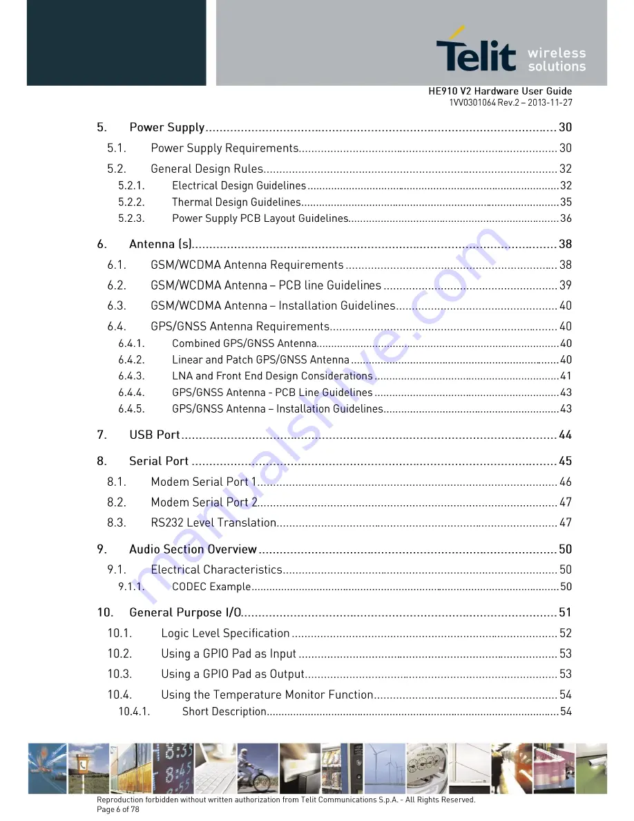 Telit Wireless Solutions HE910-EU V2 Скачать руководство пользователя страница 6