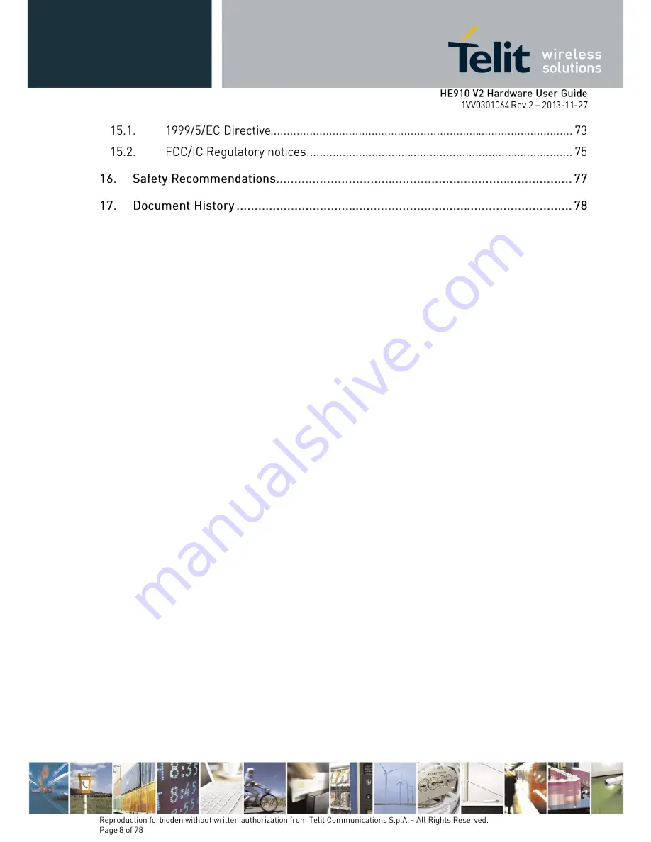 Telit Wireless Solutions HE910-EU V2 Скачать руководство пользователя страница 8