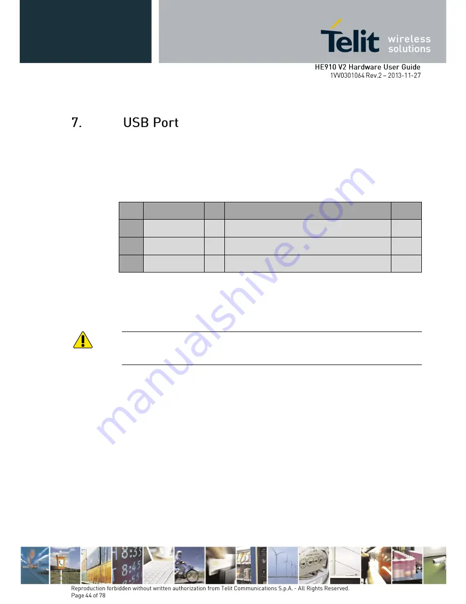 Telit Wireless Solutions HE910-EU V2 Скачать руководство пользователя страница 44