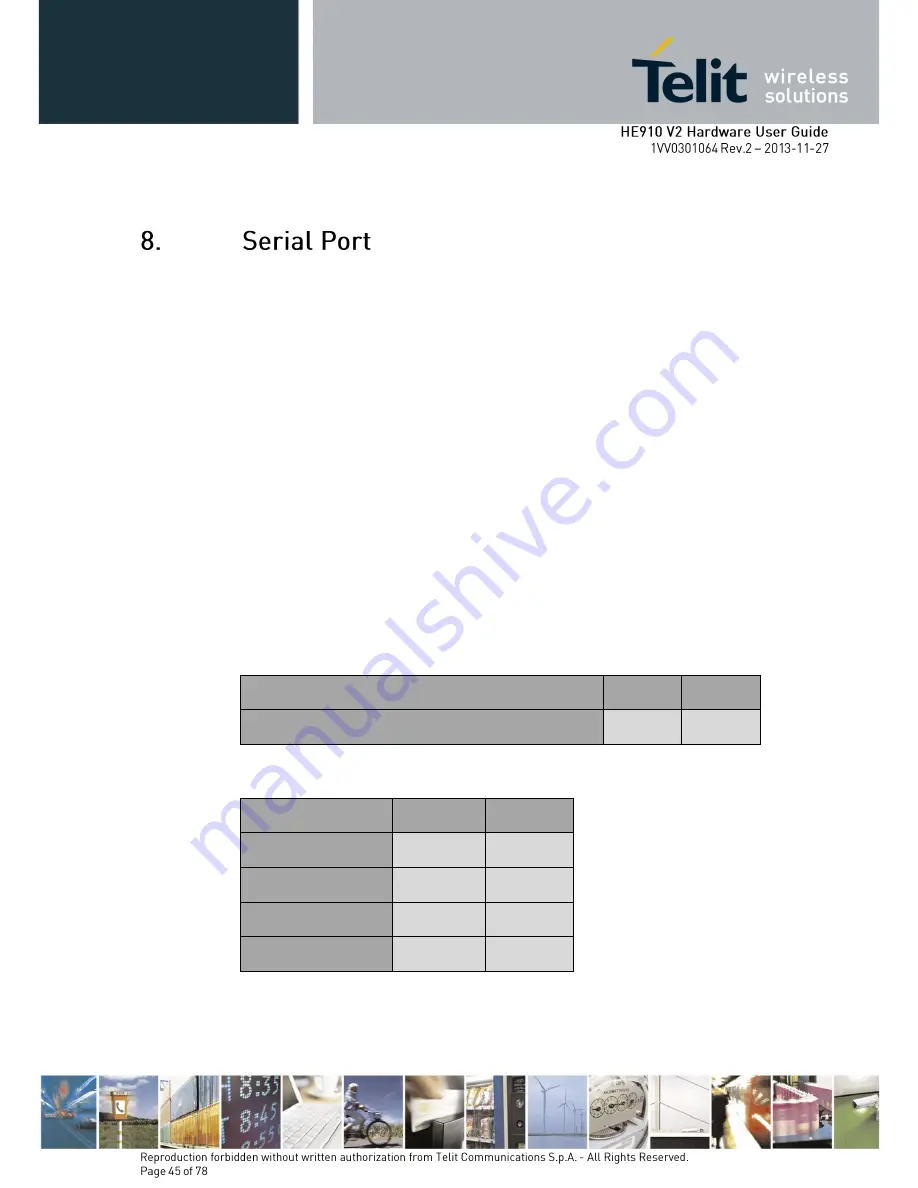 Telit Wireless Solutions HE910-EU V2 Скачать руководство пользователя страница 45