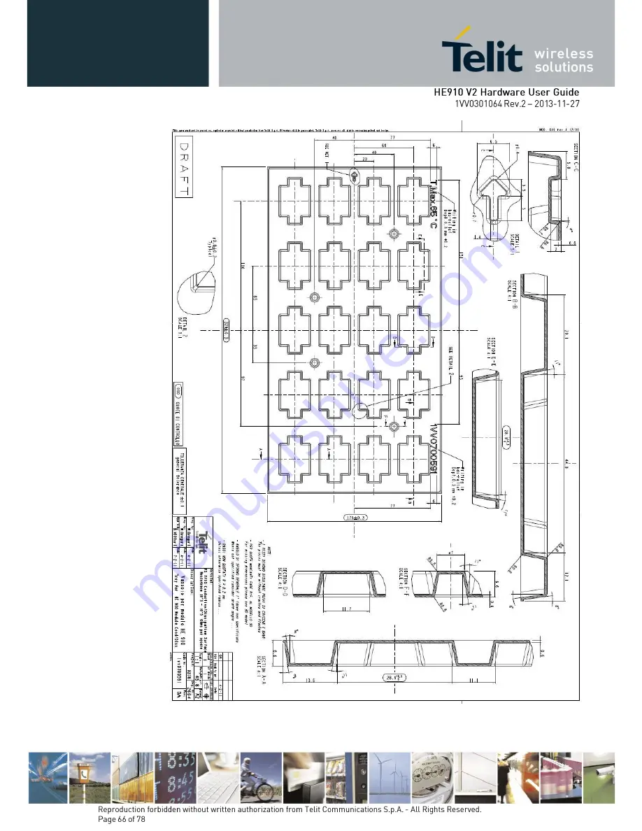 Telit Wireless Solutions HE910-EU V2 Скачать руководство пользователя страница 66