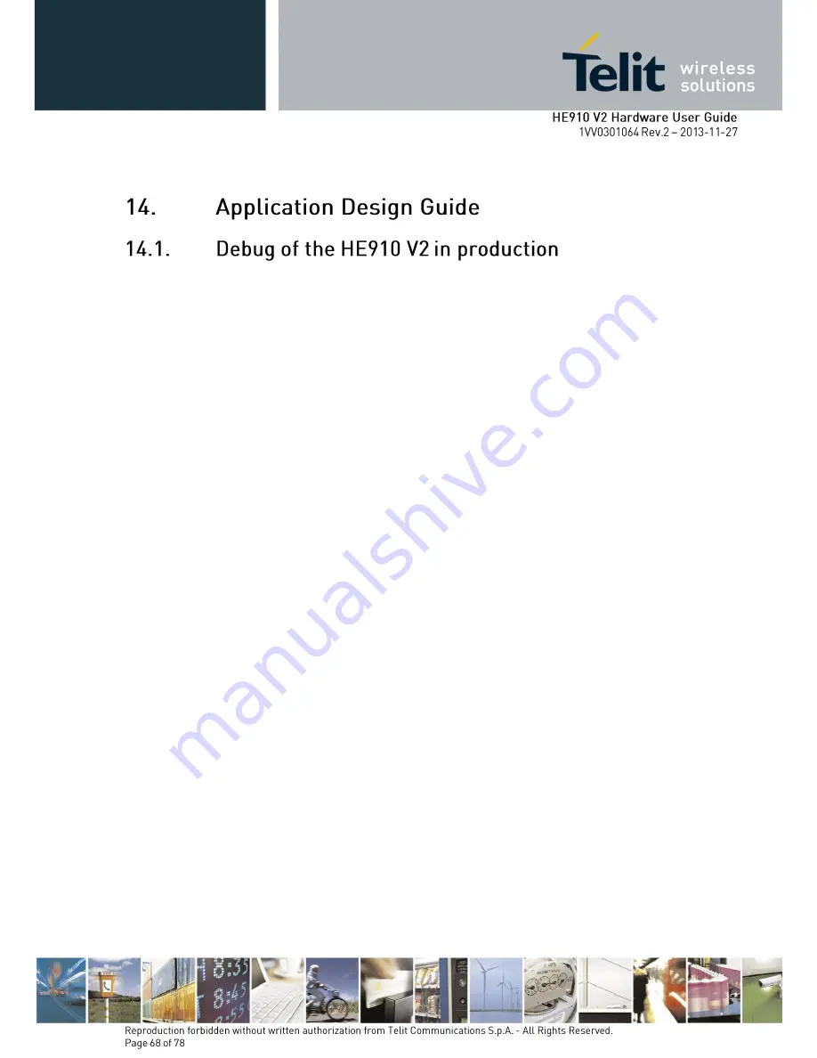 Telit Wireless Solutions HE910-EU V2 Скачать руководство пользователя страница 68