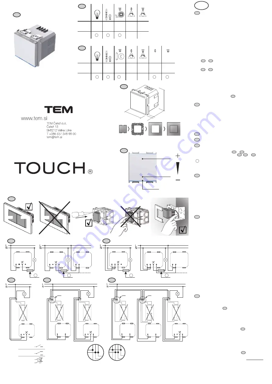 TEM TOUCH EM25 Скачать руководство пользователя страница 8