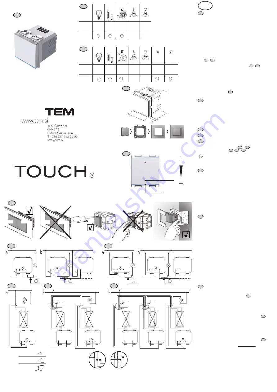 TEM TOUCH EM25 Скачать руководство пользователя страница 12