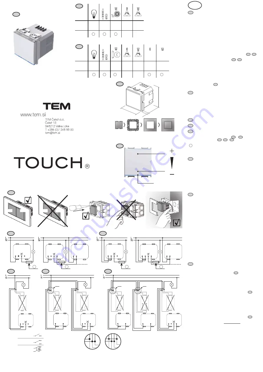 TEM TOUCH EM25 Technical  Details Download Page 13