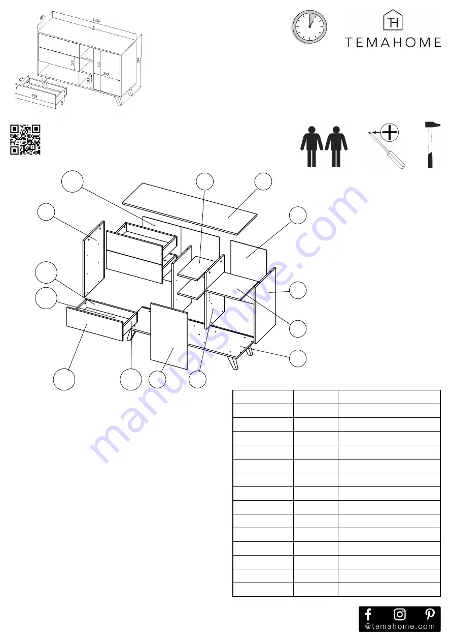 TemaHome PRISM 4290 IA Assembling Instructions Download Page 1