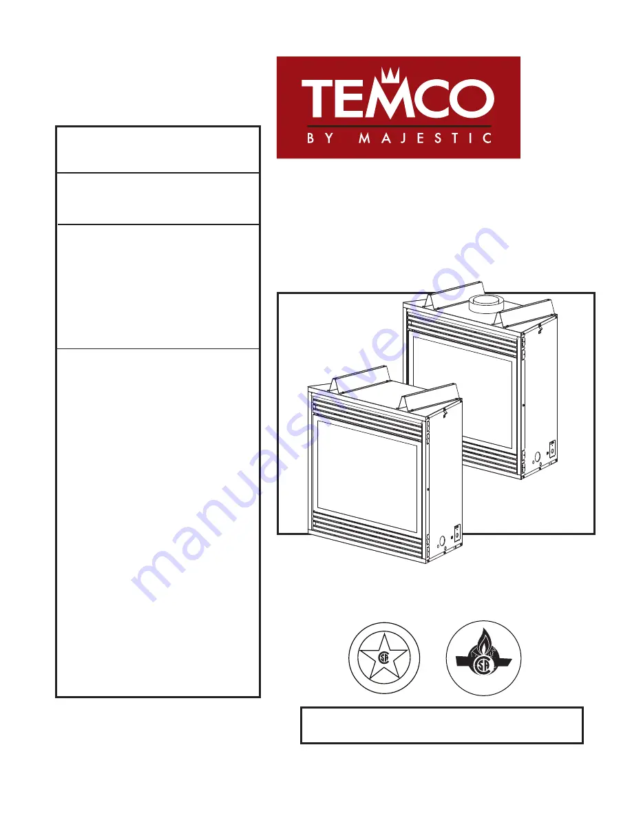 Temco Builder Direct Vent 36CDVXRRN Скачать руководство пользователя страница 1