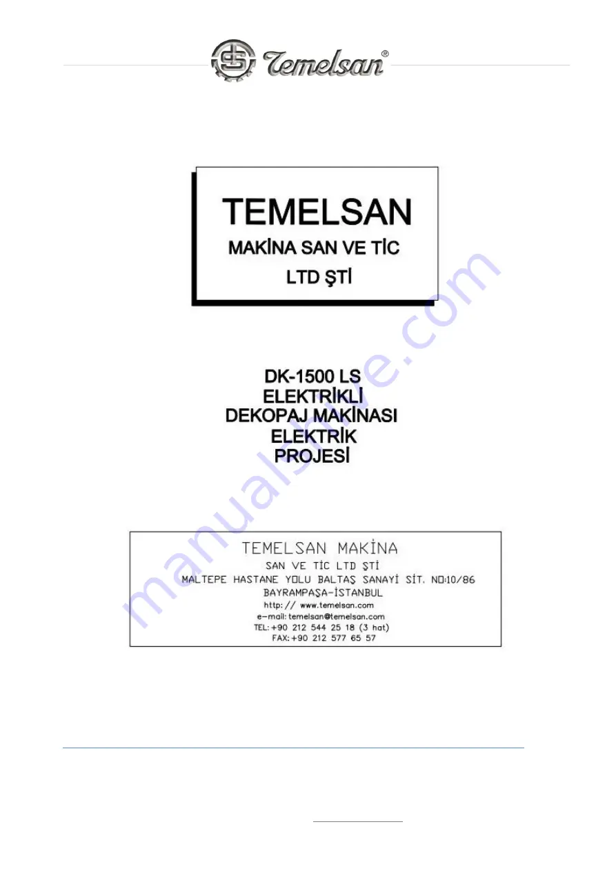 Temelsan DK 1500 LS User Manual Download Page 67