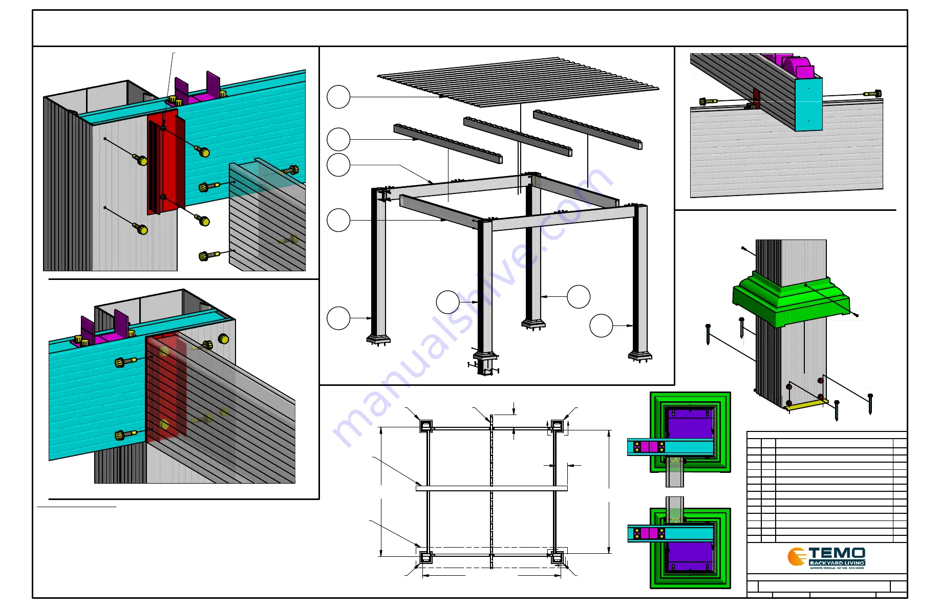 TEMO 10' X 10' FIXED CAPRI Assembly Manual Download Page 1