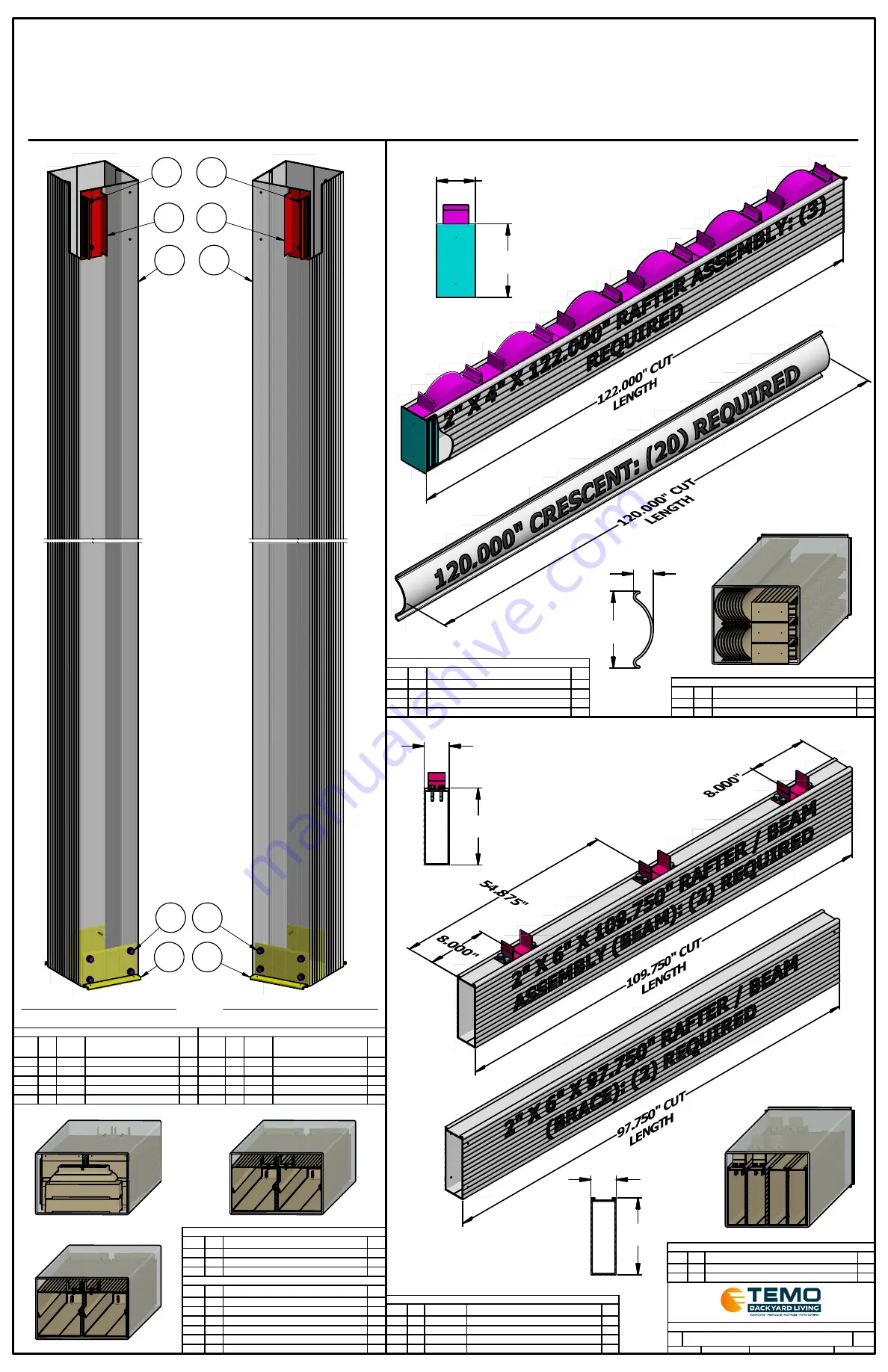 TEMO 10' X 10' FIXED CAPRI Assembly Manual Download Page 2
