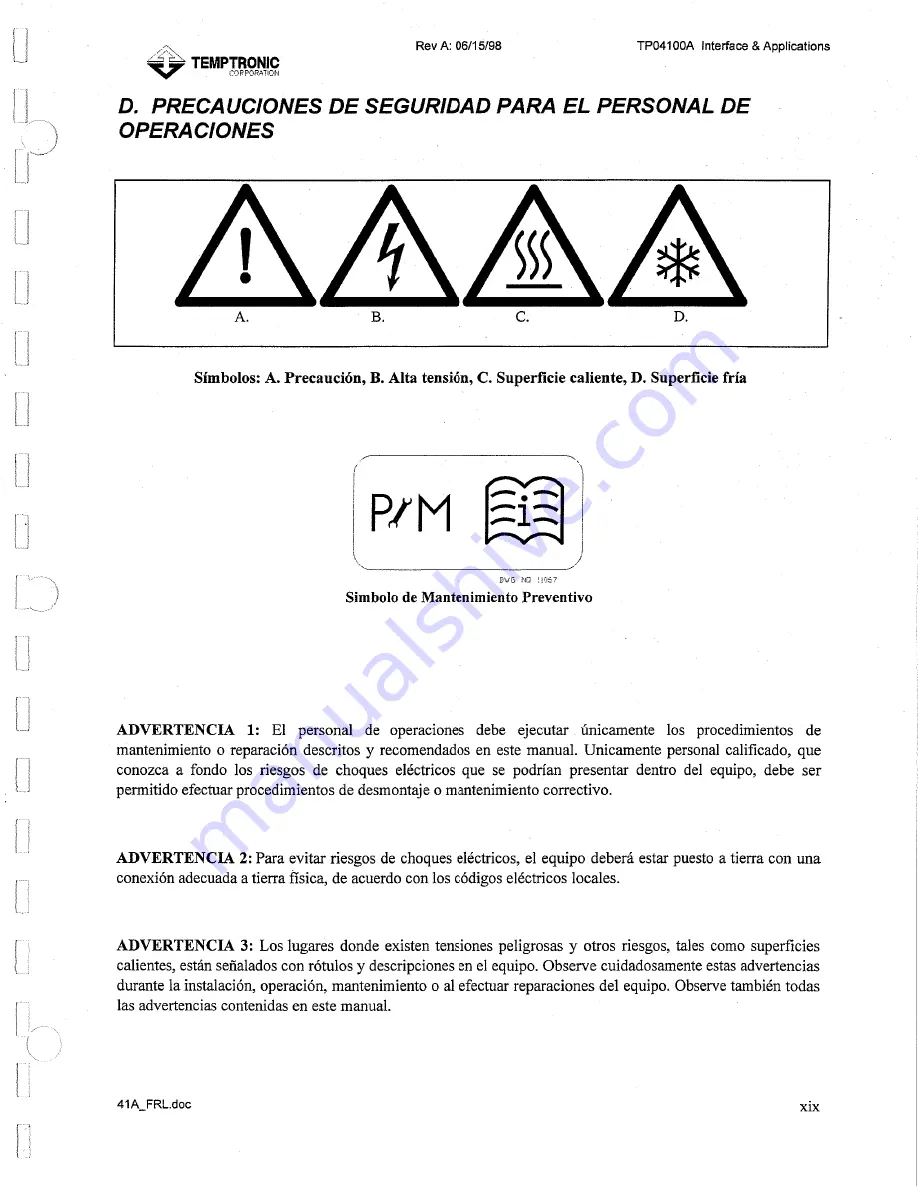 Temptronic ThermoStream TP04100A Interface & Applications Manual Download Page 20