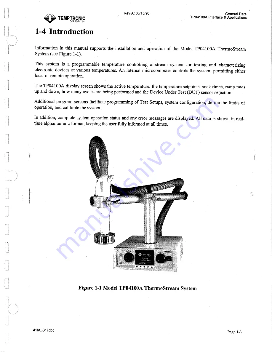 Temptronic ThermoStream TP04100A Скачать руководство пользователя страница 26