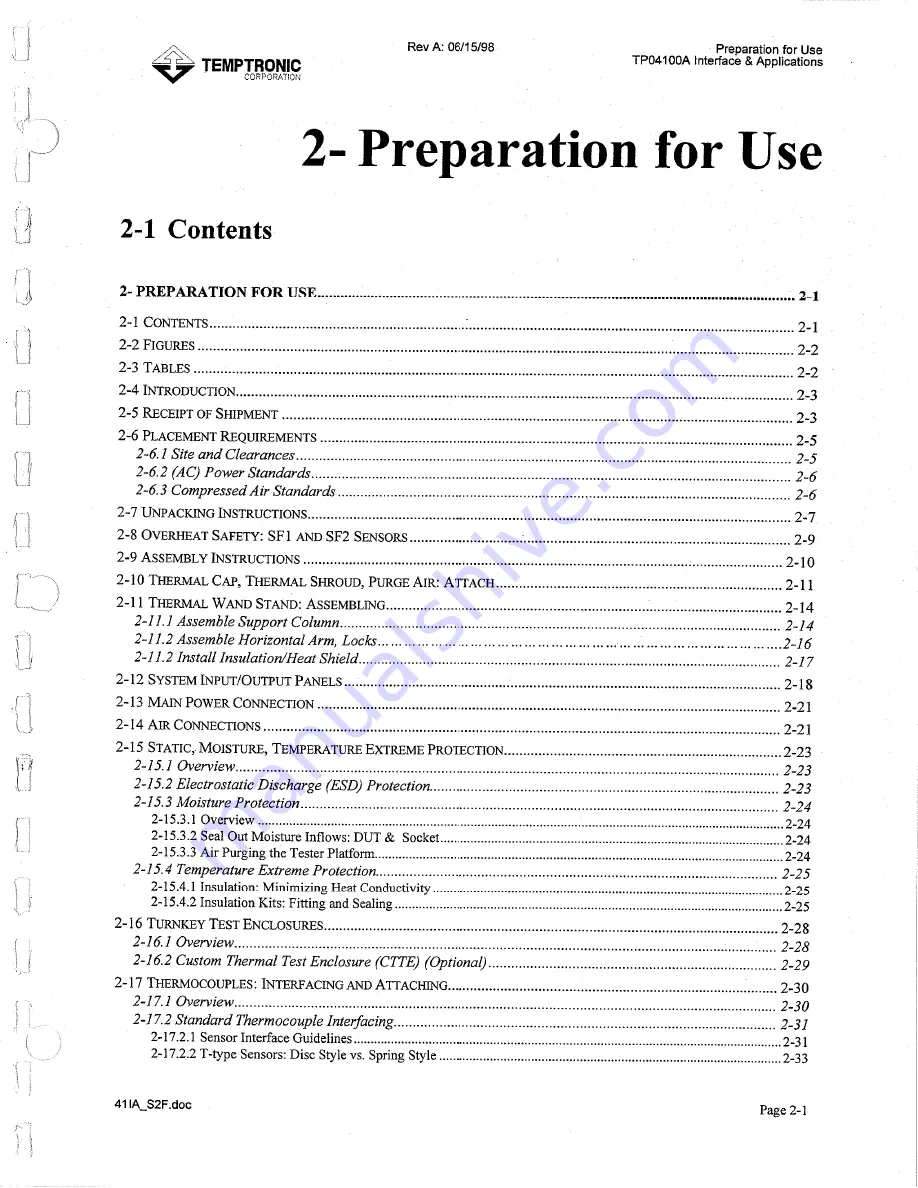 Temptronic ThermoStream TP04100A Interface & Applications Manual Download Page 34