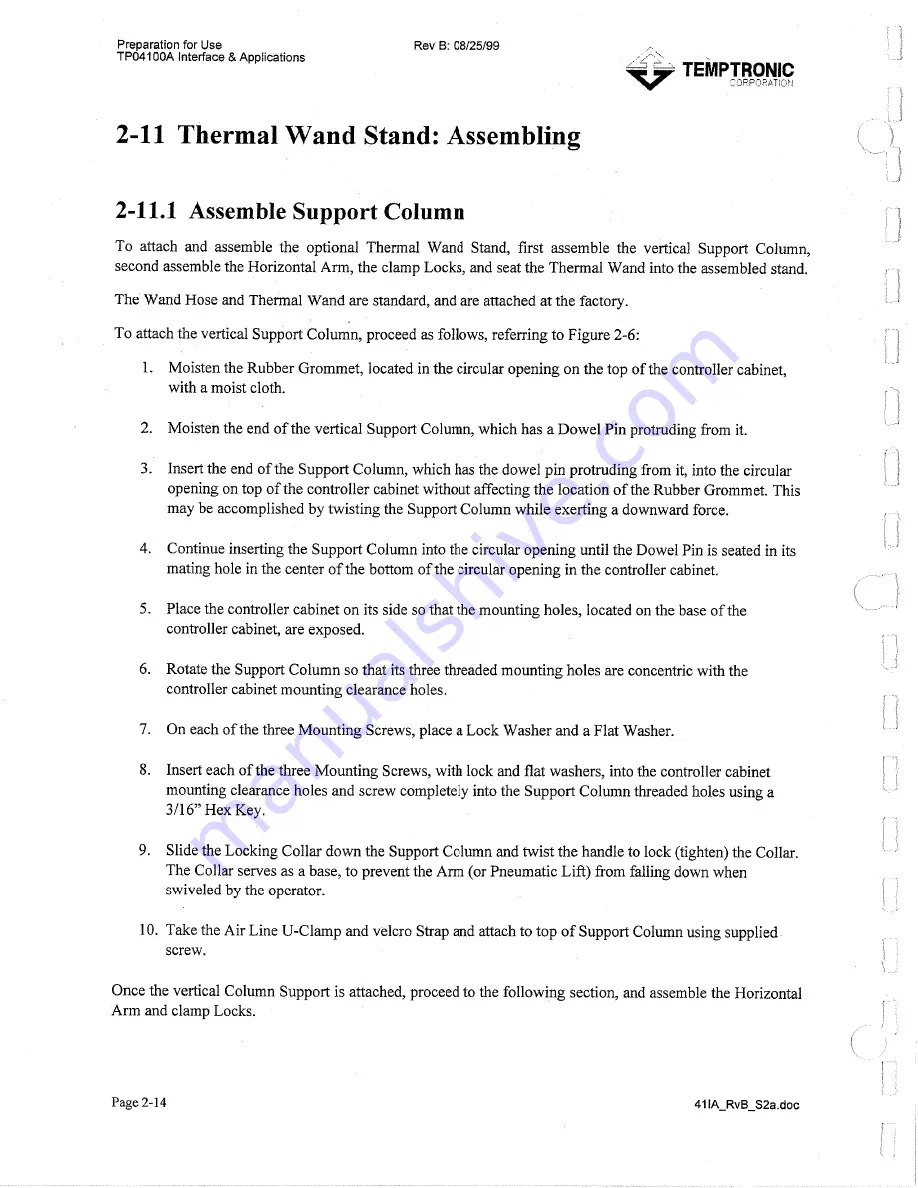 Temptronic ThermoStream TP04100A Interface & Applications Manual Download Page 47