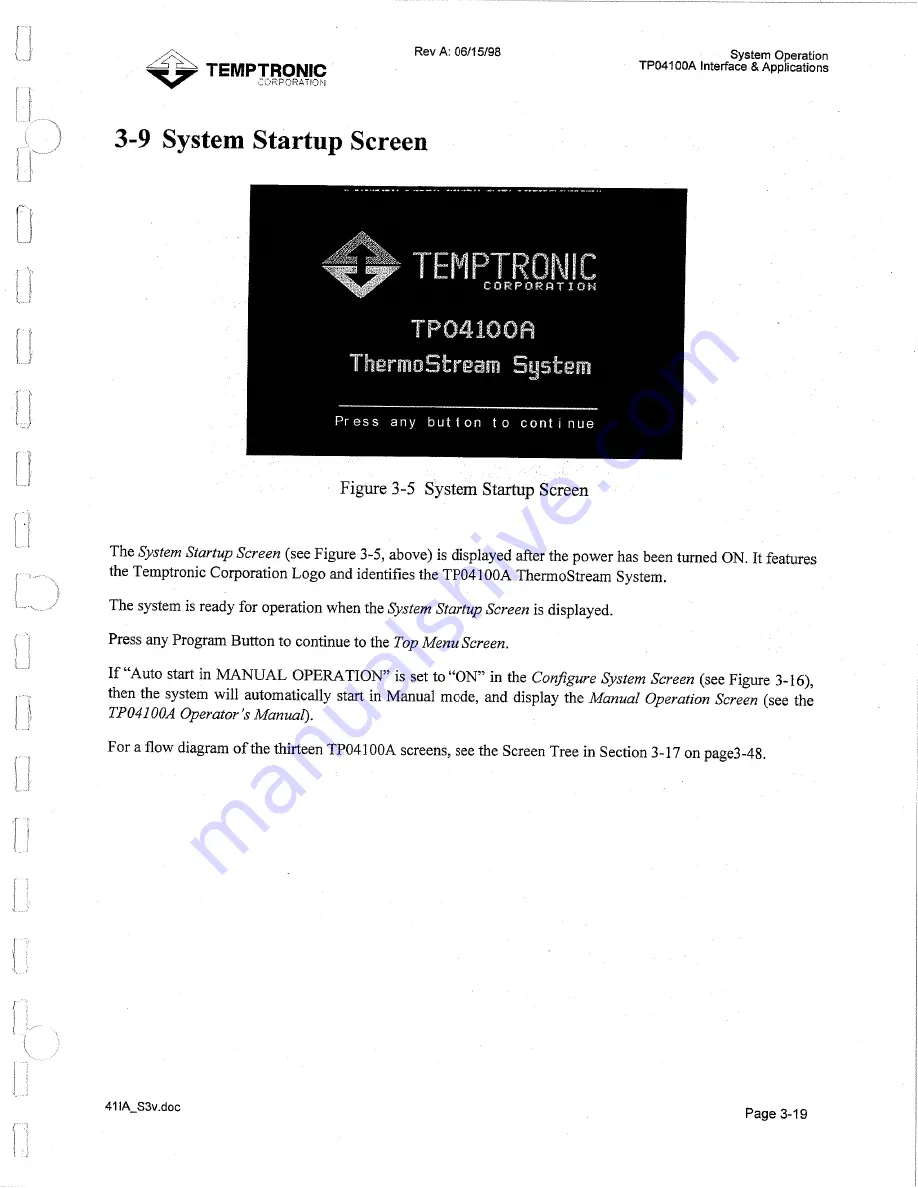 Temptronic ThermoStream TP04100A Interface & Applications Manual Download Page 92