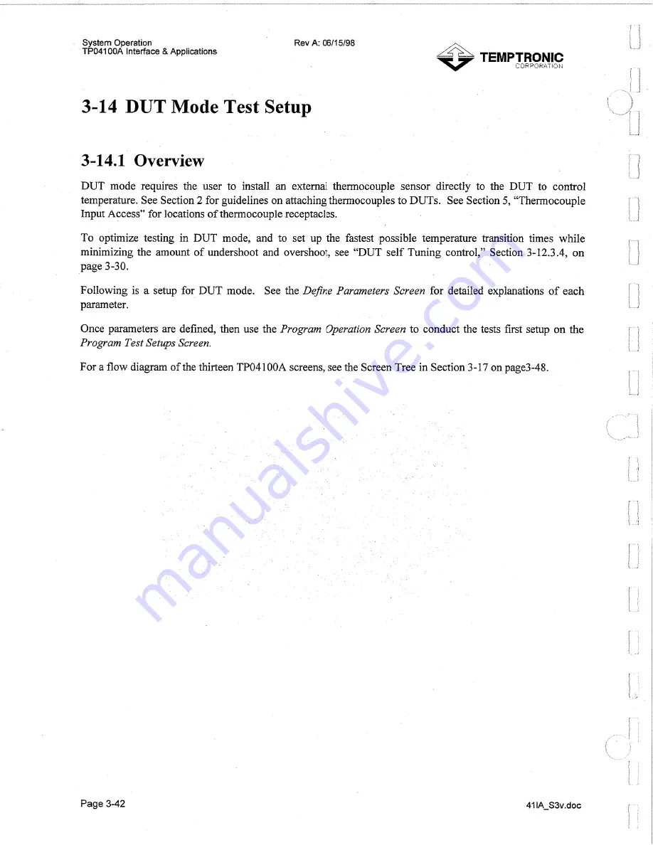 Temptronic ThermoStream TP04100A Interface & Applications Manual Download Page 115