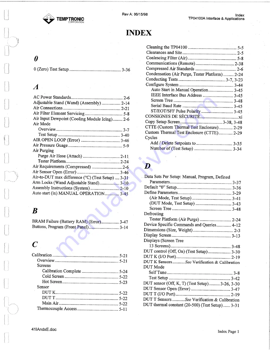 Temptronic ThermoStream TP04100A Interface & Applications Manual Download Page 158