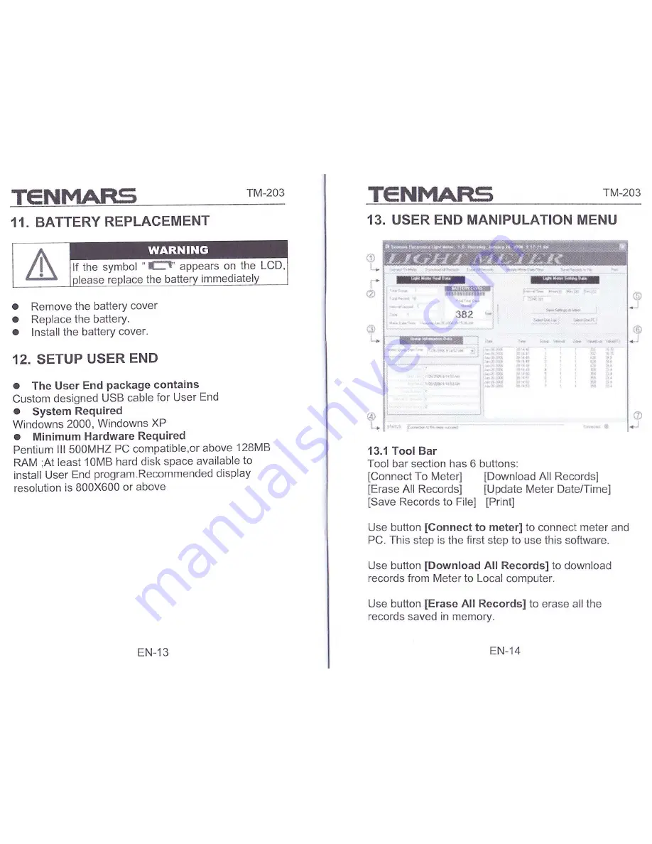 Tenmars TM-203 Manual Download Page 9