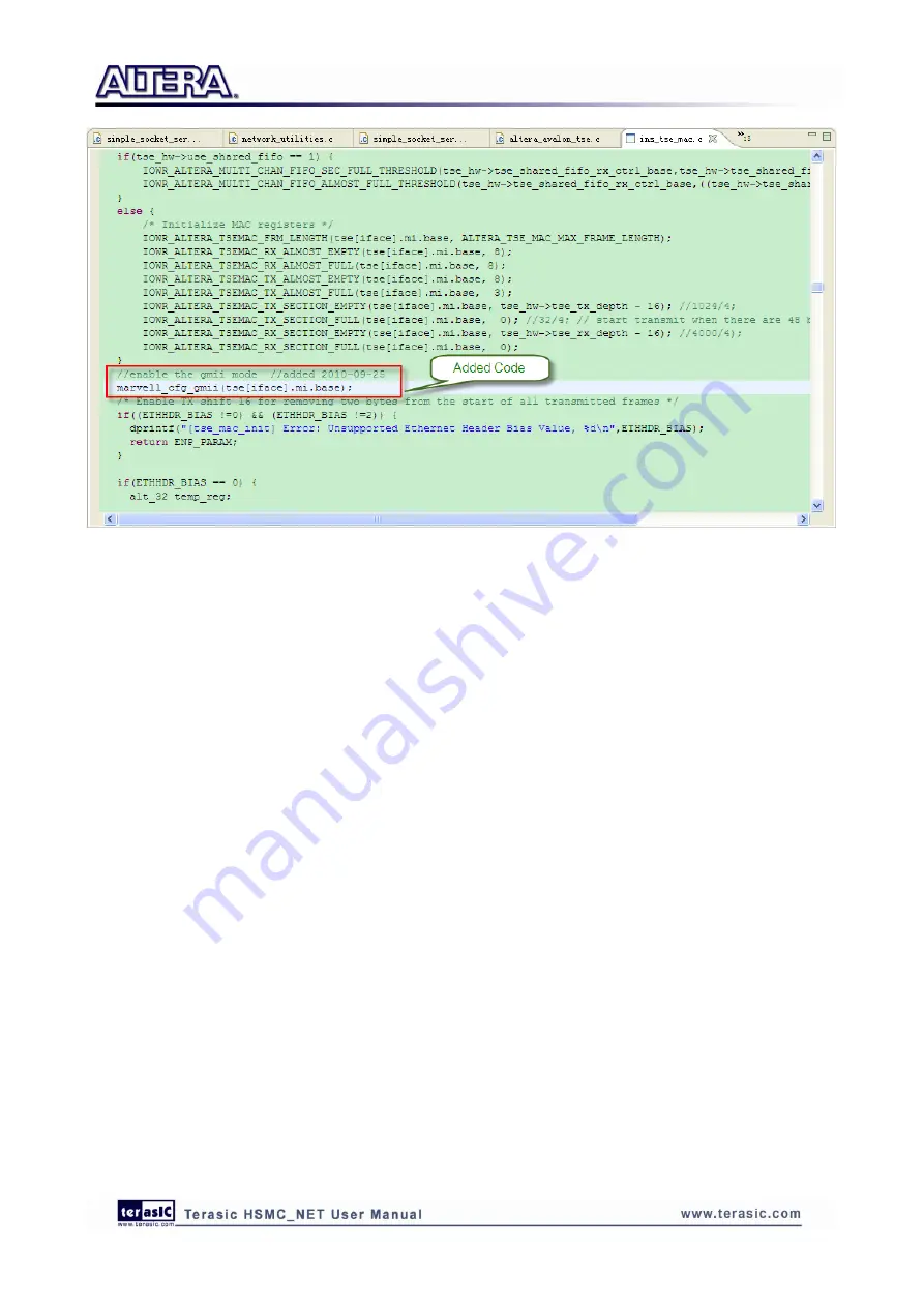 Terasic HSMC-NET User Manual Download Page 26