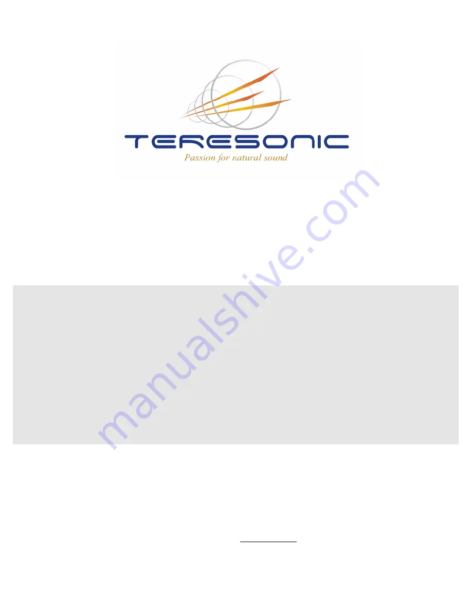 Teresonic Ingenium User Manual Download Page 1