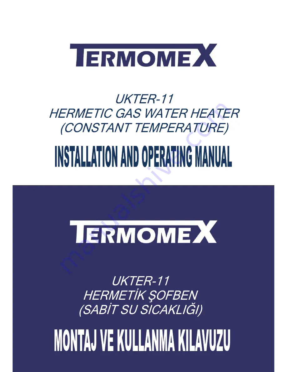 TERMOMEX UKTER-11 Installation And Operation Manual Download Page 1