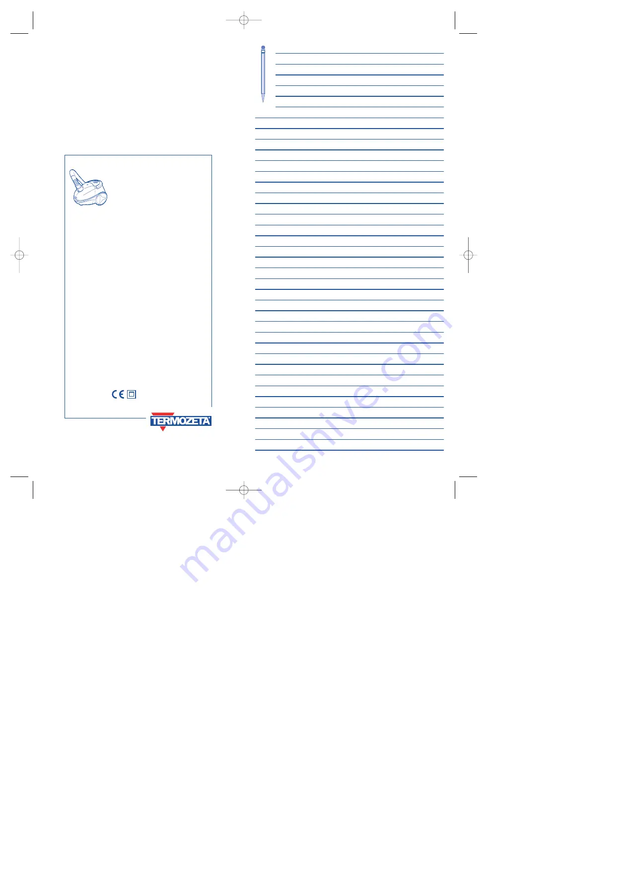 Termozeta Pocket 5000 Instruction Manual Download Page 2