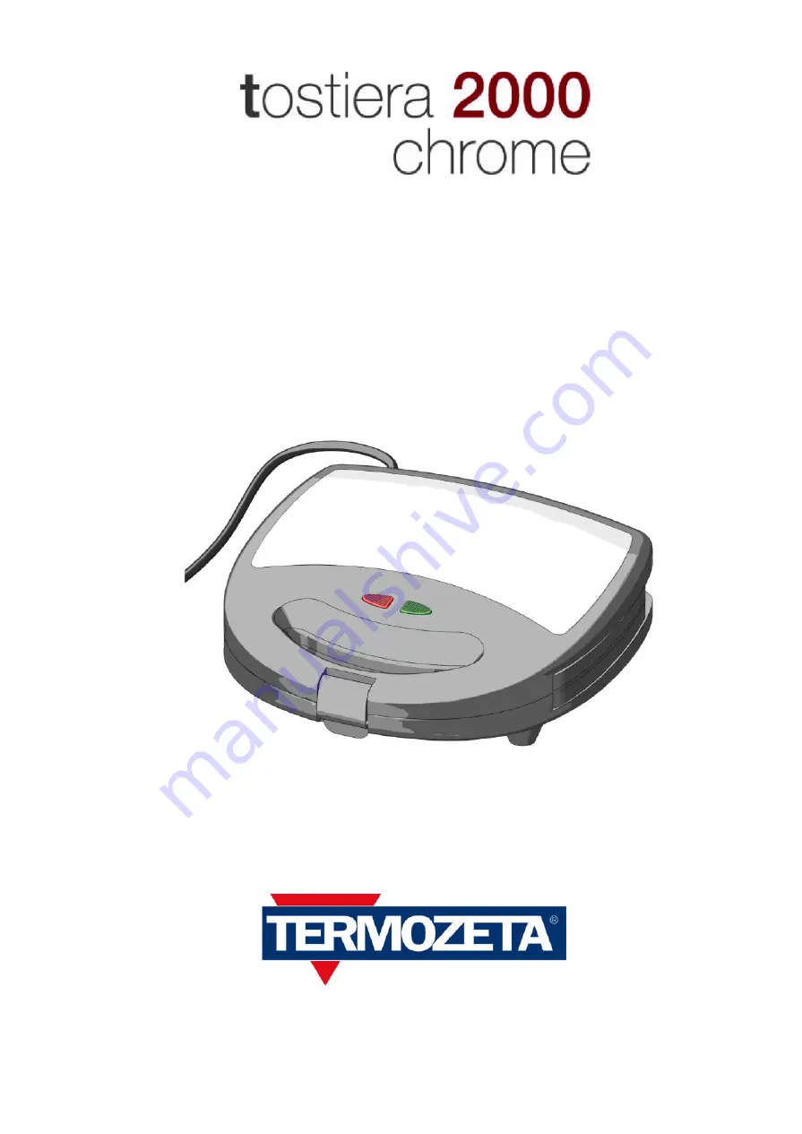 Termozeta Tostiera 2000 Chrome Скачать руководство пользователя страница 1