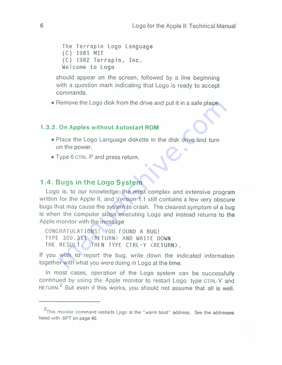 terrapin Apple II Technical Manual Download Page 14