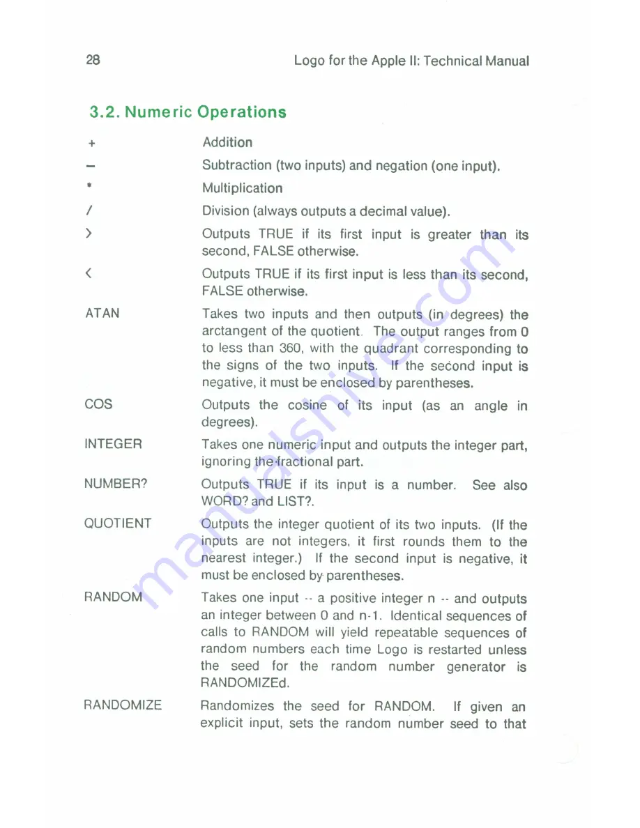 terrapin Apple II Technical Manual Download Page 36