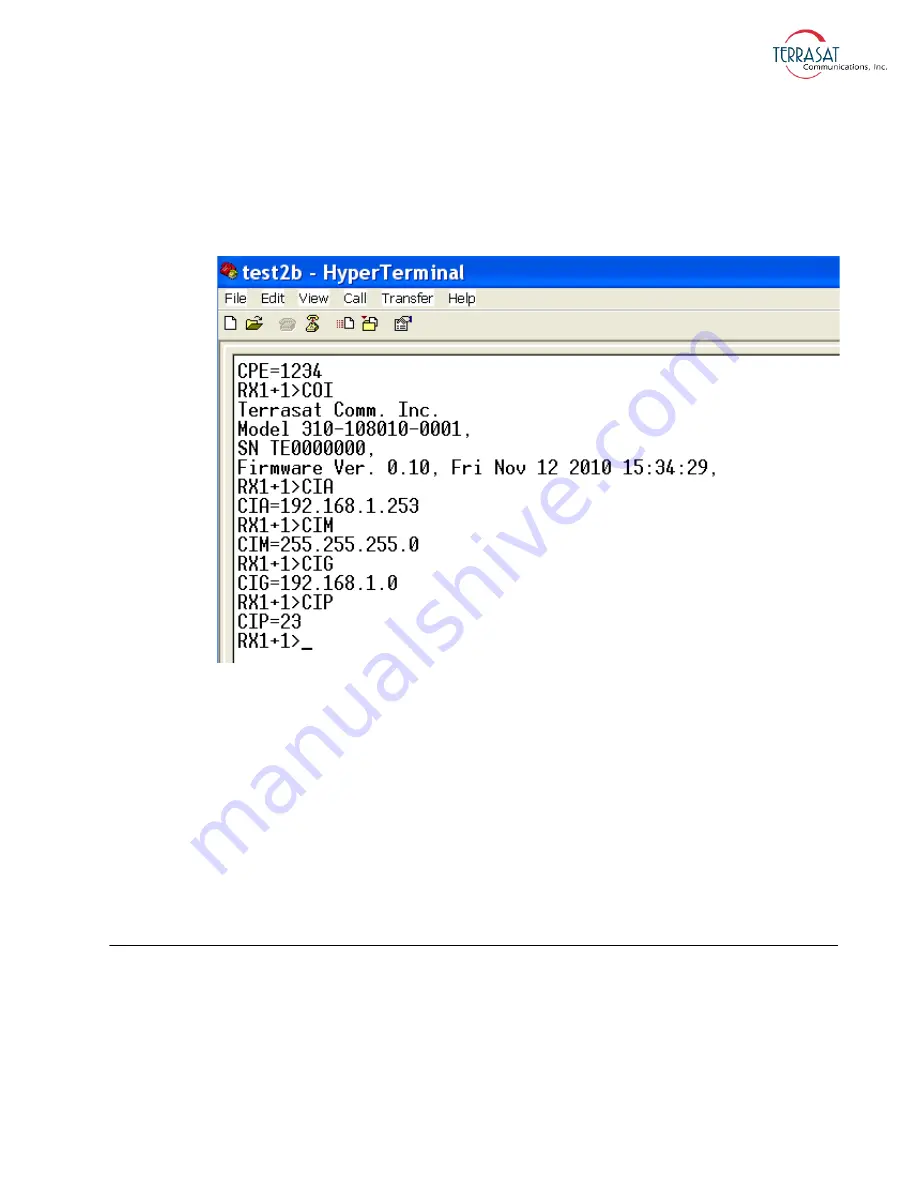 Terrasat Rx 1+1 Operation Manual Download Page 107