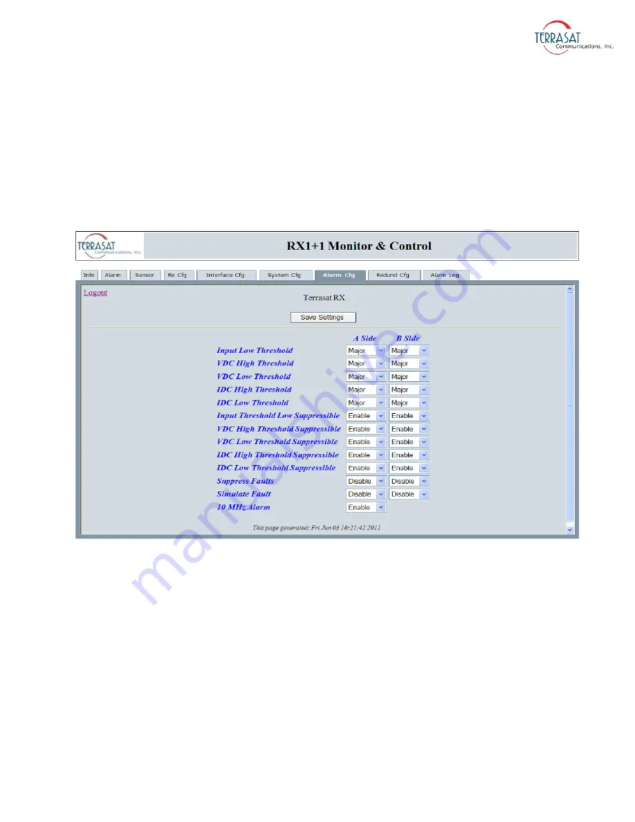 Terrasat Rx 1+1 Operation Manual Download Page 151