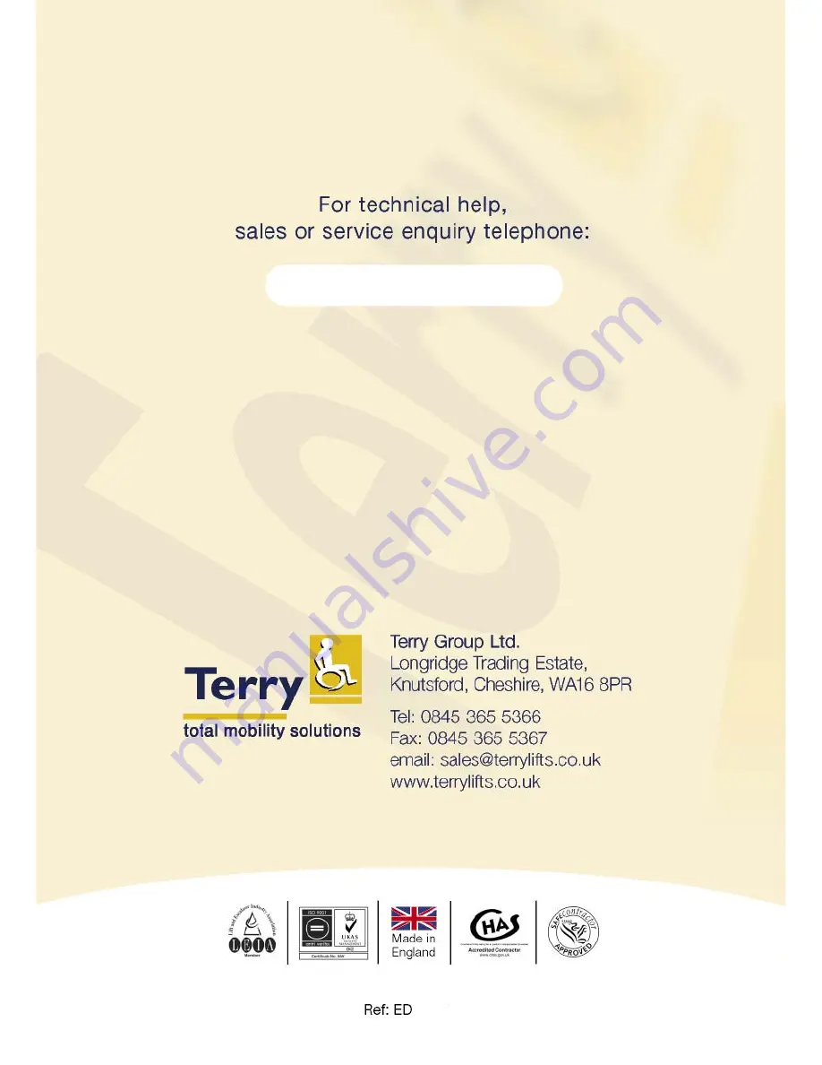 TERRY TSL500 User Manual Download Page 16