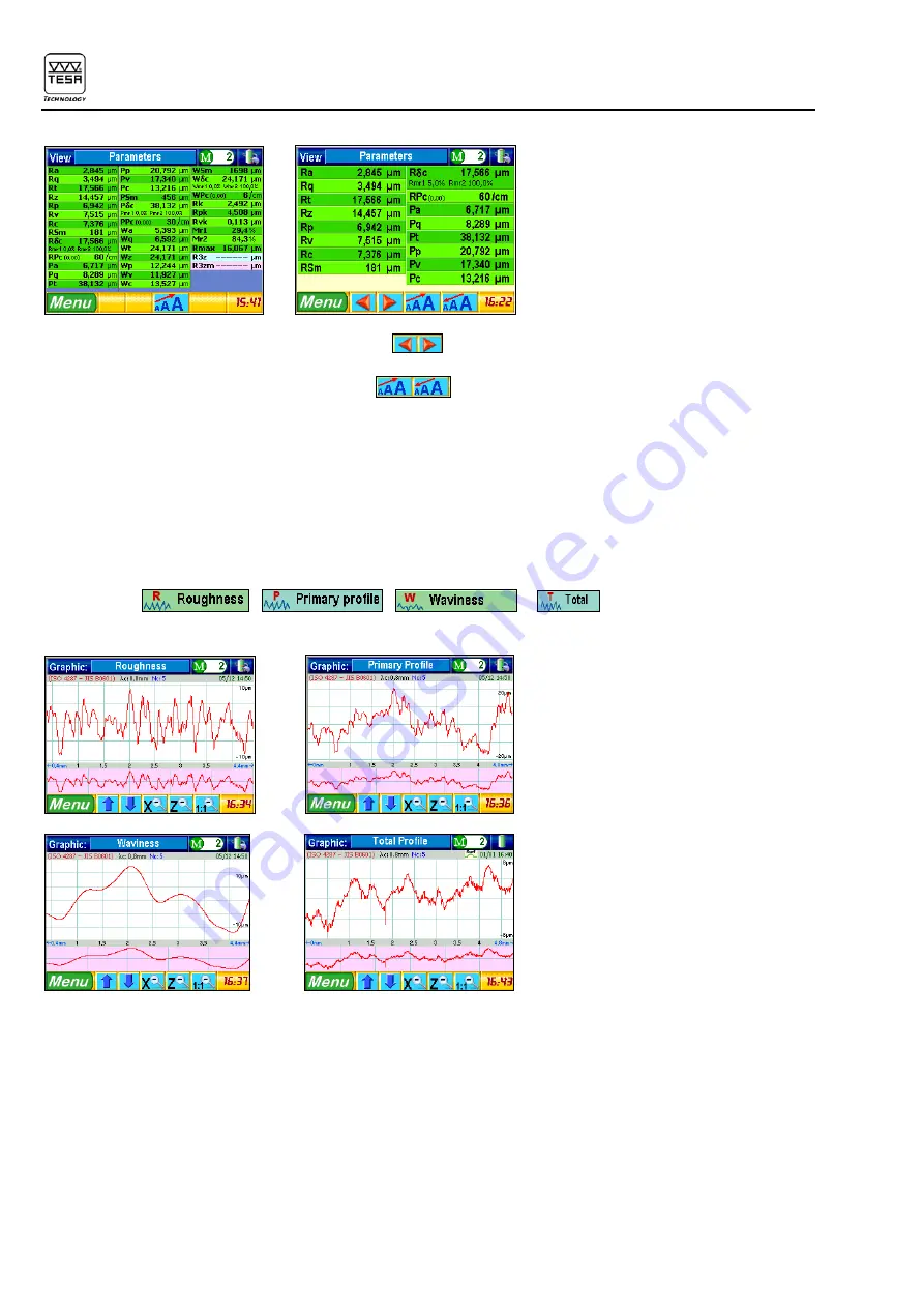 TESA HEXAGON RUGOSURF 90G Instruction Manual Download Page 102