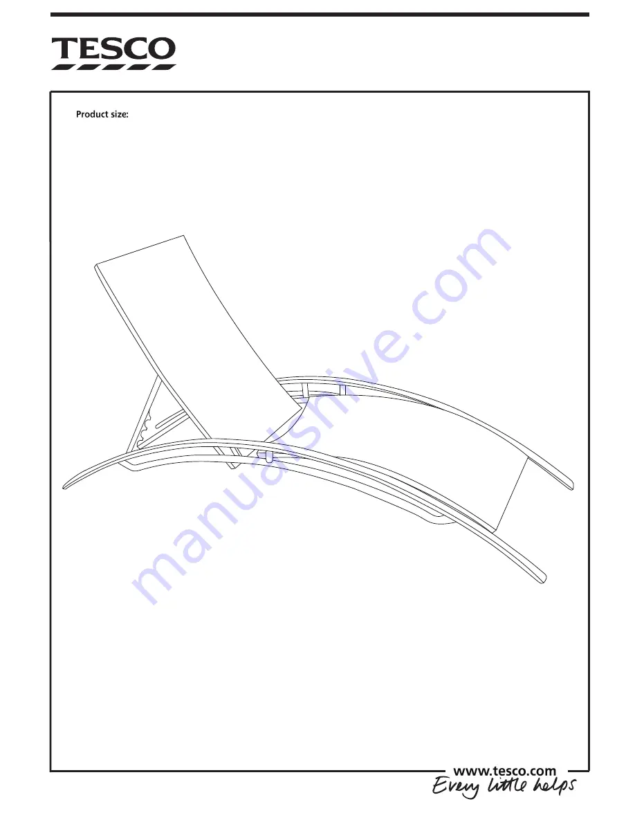 Tesco Atlas Rattan Lounger Assembly Instructions Download Page 1