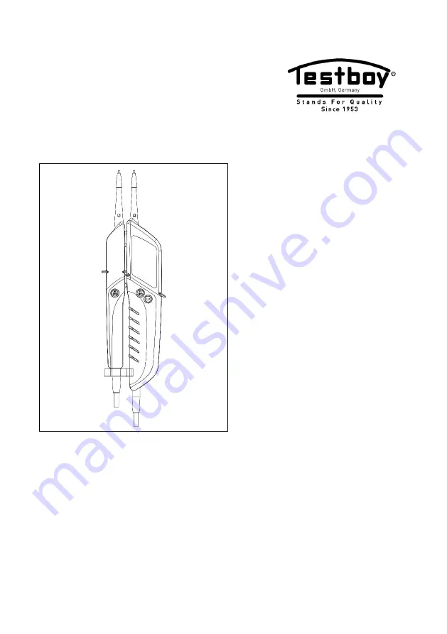 Testboy Profi III LED Operating Instructions Manual Download Page 1