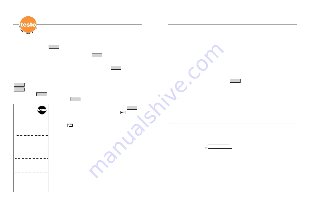 TESTO AG 400 Instruction Manual Download Page 20