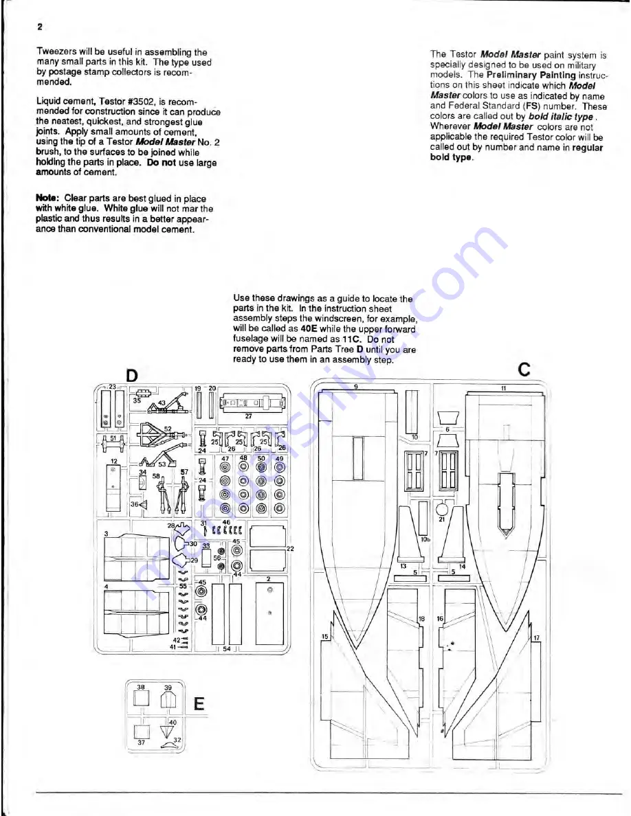 Testors Testors SR-75 Penetrator Instructions Manual Download Page 2