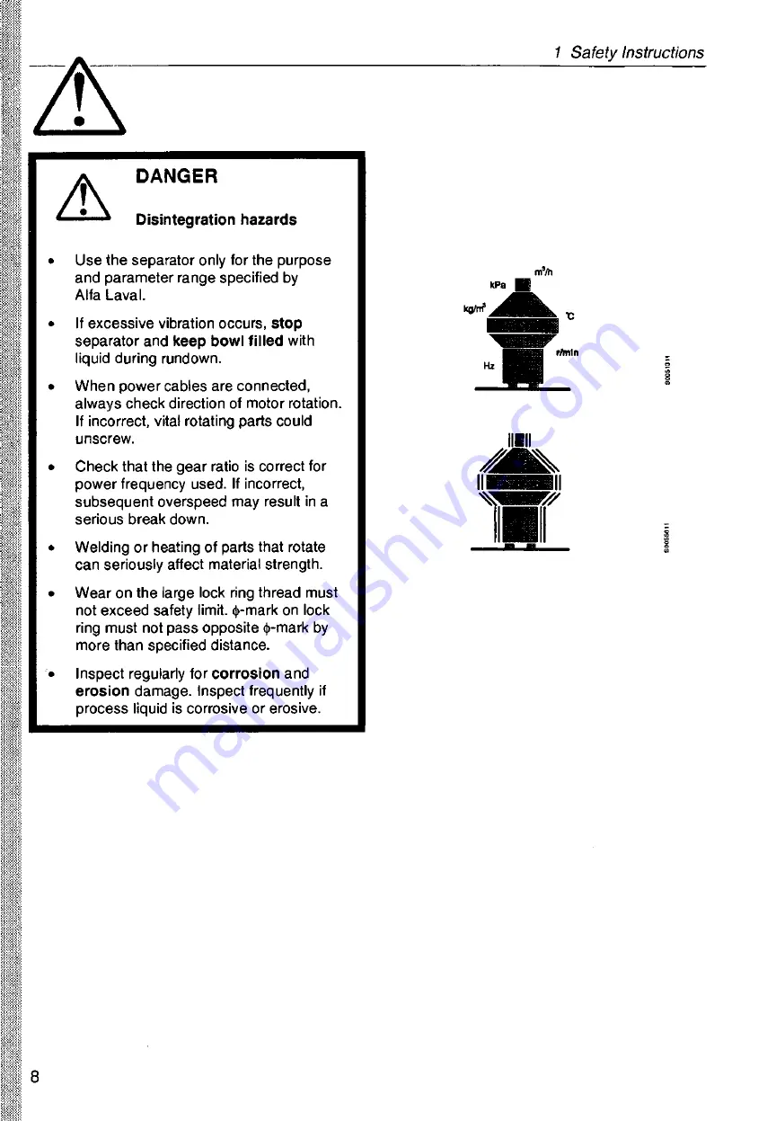 Tetra Pak Tetra Centri A610HGD-14C Operator'S Manual Download Page 9