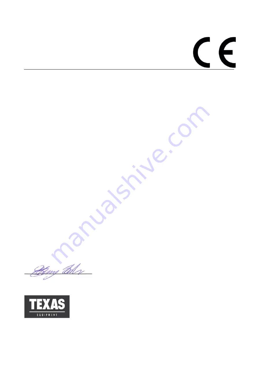 Texas Equipment CHX2000 User Manual Download Page 21